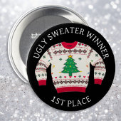 Platz Ugly Sweater Gewinner | Weihnachten Button