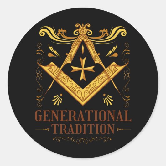 Platz und Kompass der Generationen Runder Aufkleber (Vorderseite)
