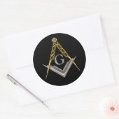 Platz und Kompass mit Blick Runder Aufkleber (Umschlag)