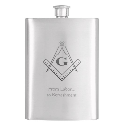 Platz und Kompass mit Inset G Flachmann (Vorderseite)