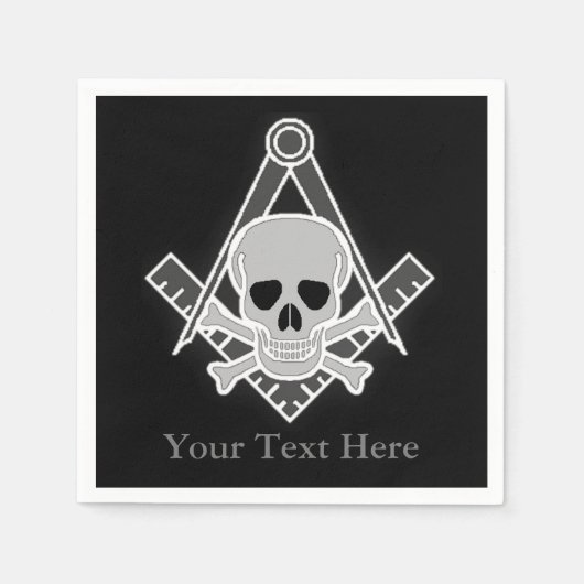 Platz und Kompass mit Inset Skull Serviette (Vorderseite)