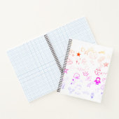 Platz und Planets Doodle Personalisiertes Notebook Notizblock (Innenseite)