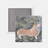 Platz und Runde Corgi Magnet (Vorderseite/Rückseite)