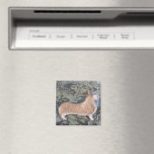 Platz und Runde Corgi Magnet (In Situ (Geschirrspüler))