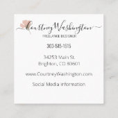 Platz Visitenkarte Minimal Wasserfarbe (Rückseite)