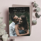 Platz weg | Einfaches modernes vertikales Foto Save The Date