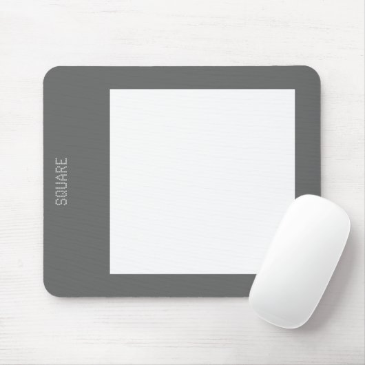 Platz - Weiß auf Grau Mousepad (Mit Mouse)