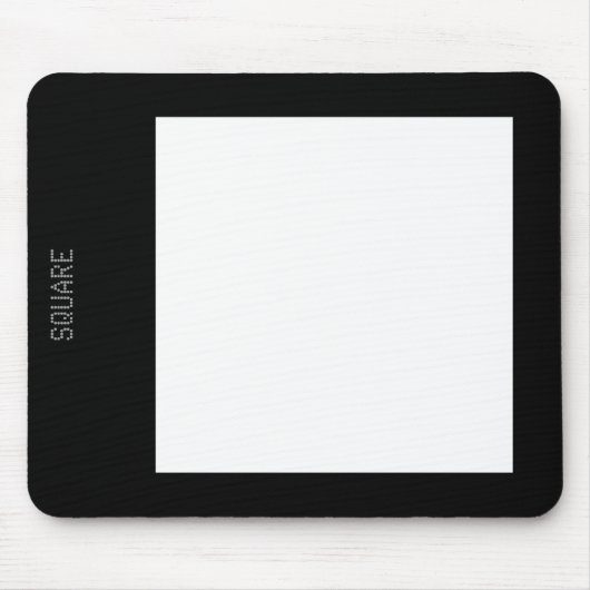 Platz - Weiß auf Schwarz Mousepad (Vorne)