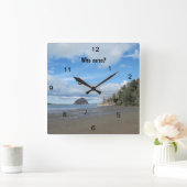 Platz "Wen kümmert's?" Wall-Uhr Quadratische Wanduhr (Zuhause)