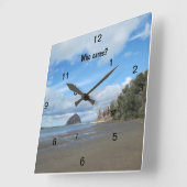 Platz "Wen kümmert's?" Wall-Uhr Quadratische Wanduhr (Winkel)