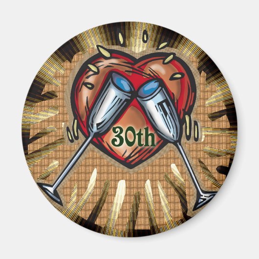 Platz zum 30. Hochzeitstag Magnet (Vorne)