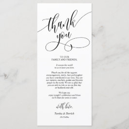 Platz zum Abendessen dank Kalligraphie Karten