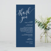 Platz zum Abendessen dank Kalligraphie Karten (Stehend Vorderseite)