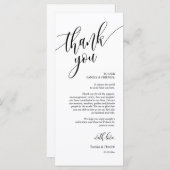 Platz zum Abendessen dank Kalligraphie Karten (Vorne/Hinten)