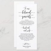 Platz zum Abendessen, Schwarzer Schriftart, danke  Programm (Vorne/Hinten)