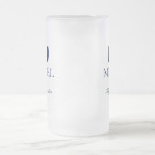 Platzanweiser blaue Fliege Mattglas Bierglas (Mittel)