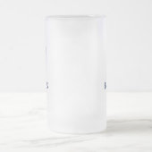 Platzanweiser Blaue Fliege Mattglas Bierglas (Mittel)