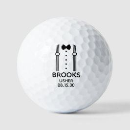 Platzanweiser Hosenträger mit Fliege Golfball