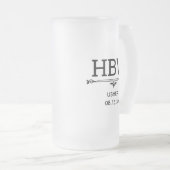 Platzanweiser Initialen Mattglas Bierglas (VorderseiteRechts)