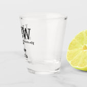 Platzanweiser Initialen Schnapsglas (Rechts)