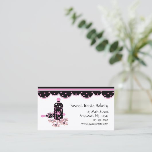 Plätzchen-Backen Visitenkarte (Stehend Vorderseite)