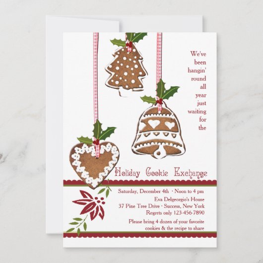 Plätzchen-Dekorations-Tauschen-Party Einladung (Vorderseite)