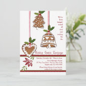 Plätzchen-Dekorations-Tauschen-Party Einladung (Stehend Vorderseite)