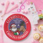 Plätzchen für Sankt, Karotten-Ren, personalisiert Pappteller (Party)