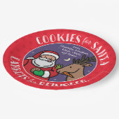 Plätzchen für Sankt, Karotten-Ren, personalisiert Pappteller (Schrägansicht)