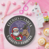 Plätzchen für Sankt, Karotten Ren, Tafel Pappteller (Party)