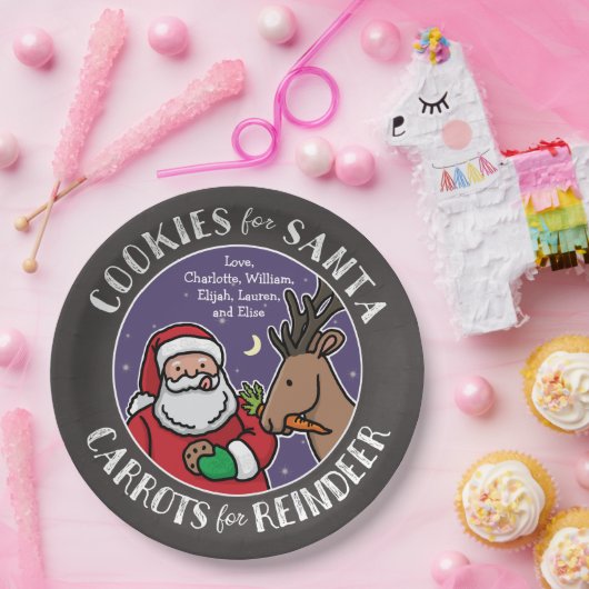Plätzchen für Sankt, Karotten Ren, Tafel Pappteller (Party)