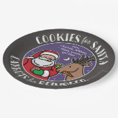 Plätzchen für Sankt, Karotten Ren, Tafel Pappteller (Schrägansicht)