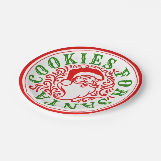 Plätzchen für SanktpapierTeller Pappteller (Schrägansicht)