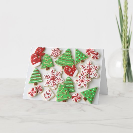 Plätzchen-Grußkarte der frohen Weihnachten (Vorderseite)