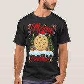 Plätzchen-Lichter Weihnachtsbaum Santa Plätzchen W T-Shirt (Vorderseite)