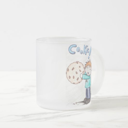 "PLÄTZCHEN!" Mattierte GlasTasse Mattglastasse (VorderseiteRechts)