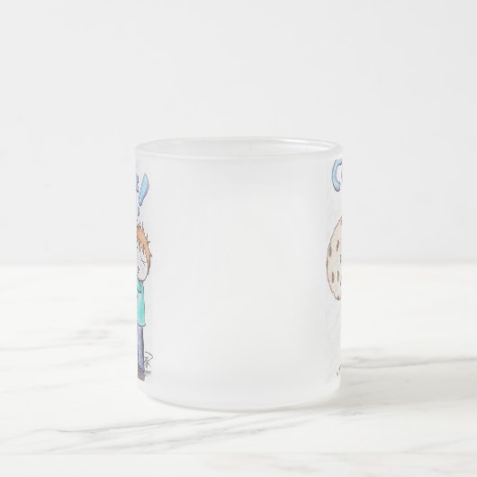 "PLÄTZCHEN!" Mattierte GlasTasse Mattglastasse (Mittel)