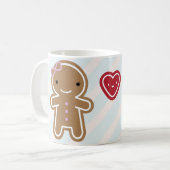 Plätzchen niedliche Kawaii Lebkuchen-Paare Kaffeetasse (Vorderseite Links)