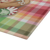 Plätzchen-Tauschen-Lebkuchen kariert Schneidebrett (Ecke)