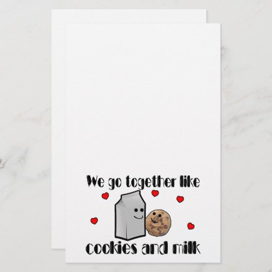Plätzchen u. Milch-Liebe Briefpapier (Vorne/Hinten)