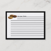 Plätzchen und andere köstliche Nachtische auf Weiß Visitenkarte (Rückseite)