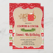 Plätzchen und Kakao-Party Einladung (Vorne/Hinten)