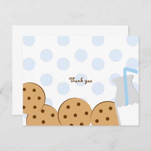 Plätzchen und Milch dankt Ihnen Mitteilungskarten (Vorne/Hinten)