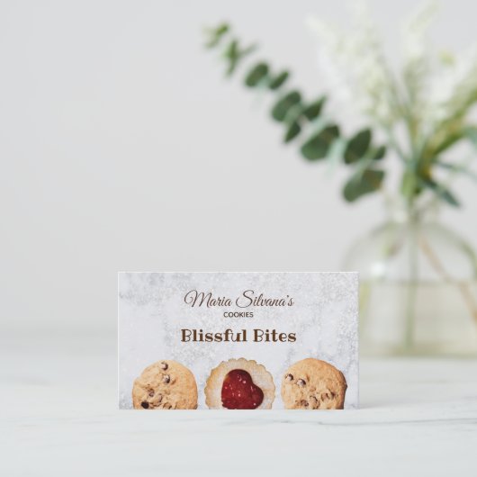 Plätzchen-Visitenkarten Visitenkarte (Stehend Vorderseite)