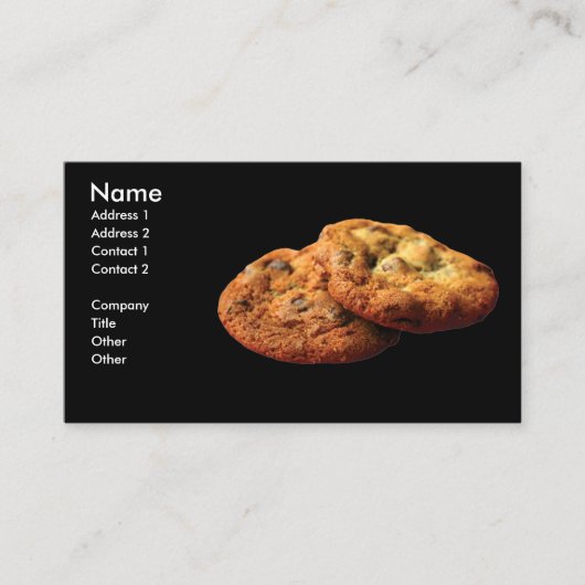 Plätzchen-Visitenkarten Visitenkarte (Vorderseite)