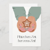 Plätzchen Zeit, Herzens Zeit Dankeskarte (Vorne/Hinten)