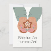 Plätzchen Zeit, Herzens Zeit Dankeskarte (Vorderseite)