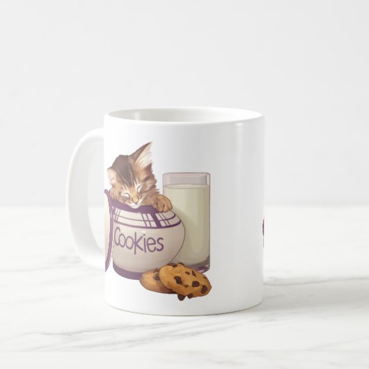Plätzchenglas Tabbykätzchen Kaffeetasse (Vorderseite Links)