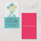 Plätzchenkuchenblumenstrauß-Backen-Visitenkarten 2 Visitenkarte (Vorne/Hinten)