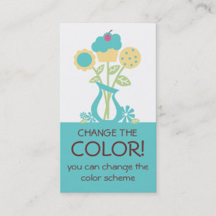 Plätzchenkuchenblumenstrauß-Backen-Visitenkarten Visitenkarte